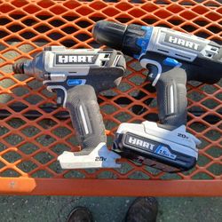 Impact And Drill Sethart Impact Hart Drill And 1 20 Volt Battery 