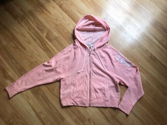 New Victoria’s Secret Angel Sweat Jacket This is brand new, but the price tag has been removed. It is super cute pink and white and the inside is a