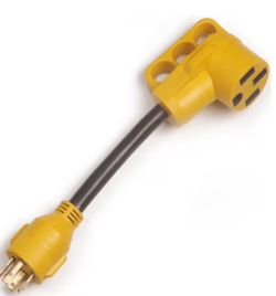 CAMPELIFY RV Generator Power Adapter 30A Male 4 Prong to 50A Female 12inch