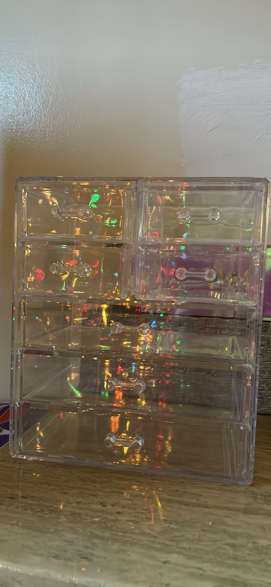 Clear Seven Drawer Organizer