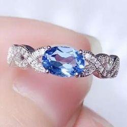 Blue Topaz Ring S925