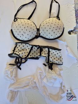 VICTORIA'S SECRET BRA LINGERIE SET 34D XS $40