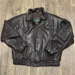 Y2K Vintage Dark brown leather jacket