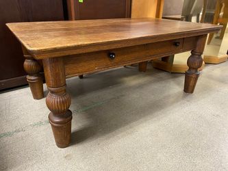 Vintage Carved Leg Rectangular Coffee Table