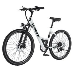 New! *firm $260* Soumye Electric Mountain Bike for Adults 26" step thru Commuting Ebike