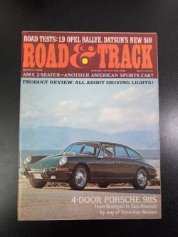 Road & Track March 1968 Magazine, Porsche 911S Cover