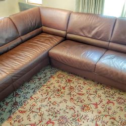 ItalSofa Leather Sectional with Hide-a-bed Sleeper Sofa