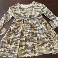 Girls Camouflage Pink Hearts Dress Size 5 By Epic Threads #19