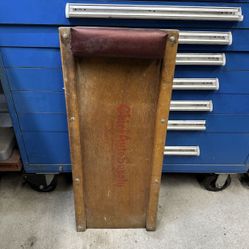 Antique Vintage Chief Auto Parts Creeper Garage Automotive Mechanic Tool