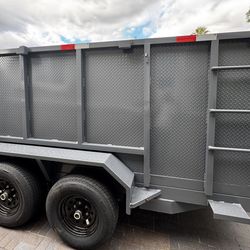 New Scissor Lift Hydraulic Dump Trailer 8x4x12