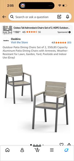 2 pack aluminum chairs with armrests, weather resistant
