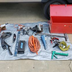 Tools And More And Metal Tool Box See Pics