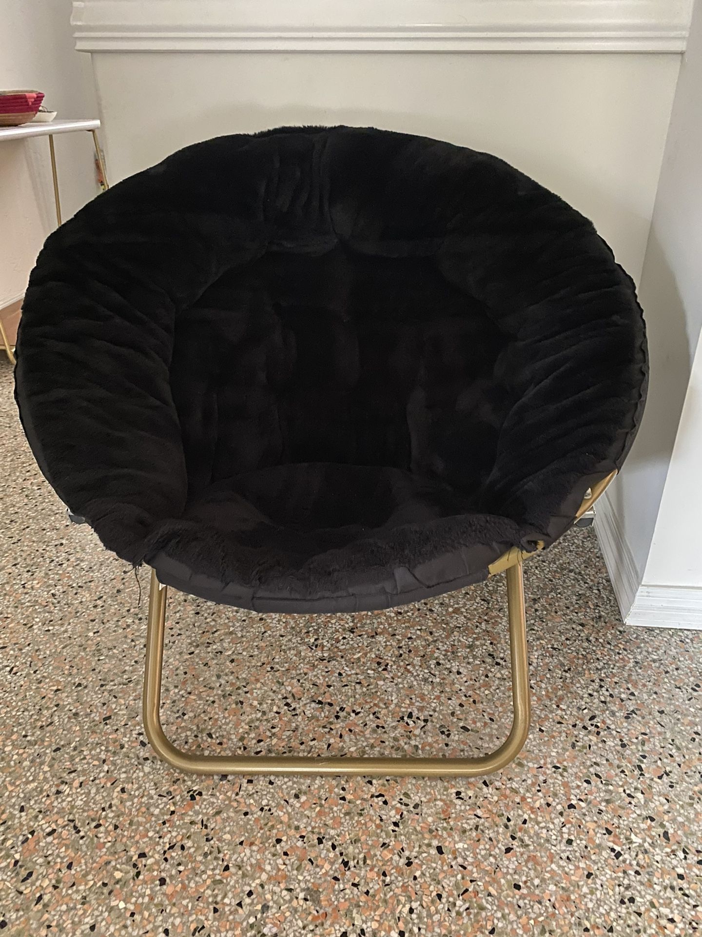 Faux Fur Saucer Chair