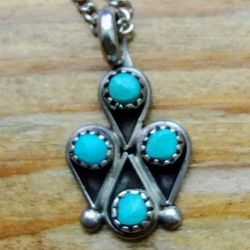 Turquoise Sterling Silver Necklace 