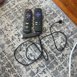 Roku Stick + Two Remotes