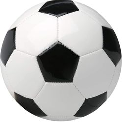 Soccer Ball Size 4, with Pump Needle Classic White Black Thicker PU Tight Weaved Suitable for Youth Boy League Game Trainning Practice or Gift