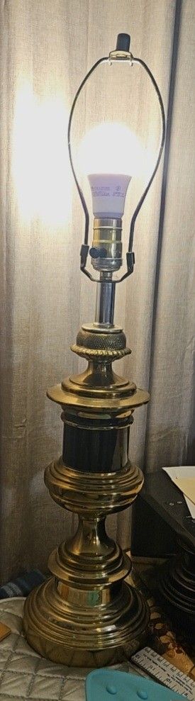 Antique brass table lamp