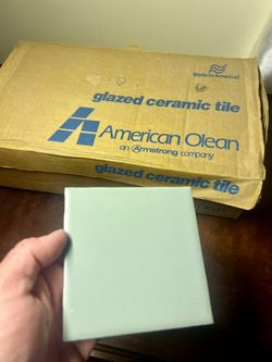 Box of 1990s NOS American Olean Dark Aspen tile (98 tiles)