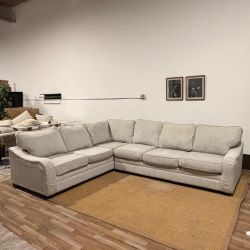 Light Gray 2-Piece Sectional Couch