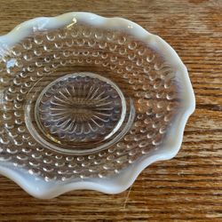 Vintage White Moonstone Candy Dish