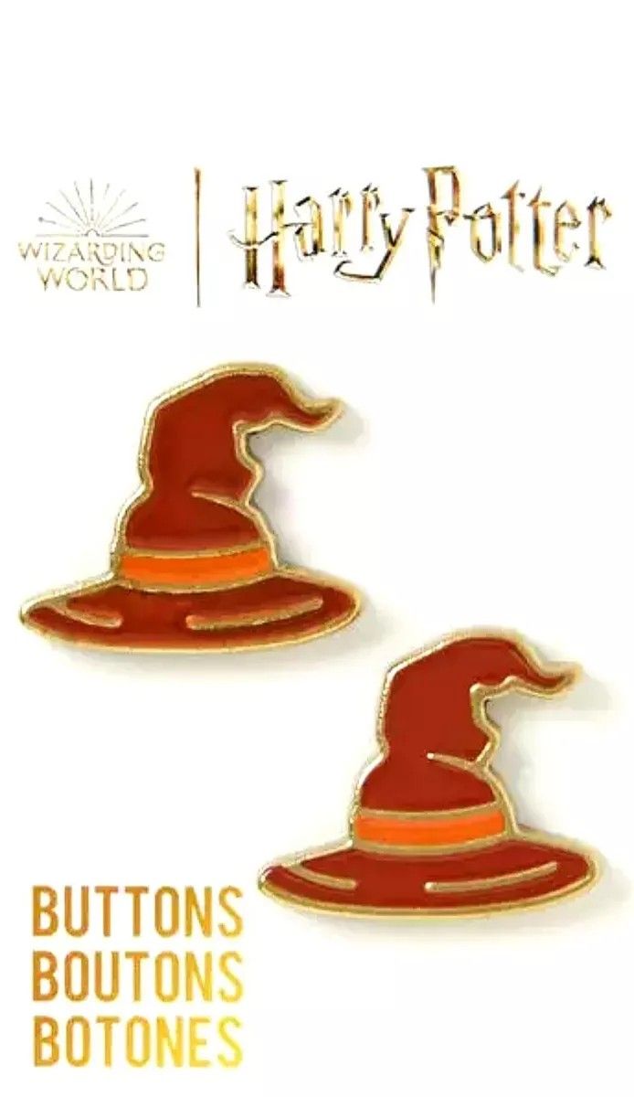 Blumenthal Lansing 1" Harry Potter Movie Book Lover Hat Shank Buttons 2pk