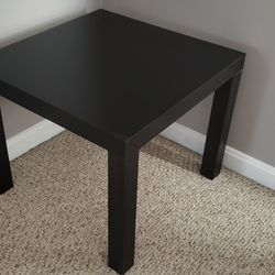 2 end tables-black