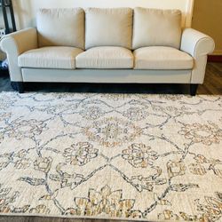 Ikea Armchair, Ikea Sofa, Ikea Rug, 2Ikea Side Tables. Ottoman, Germguardian Air Purifire 