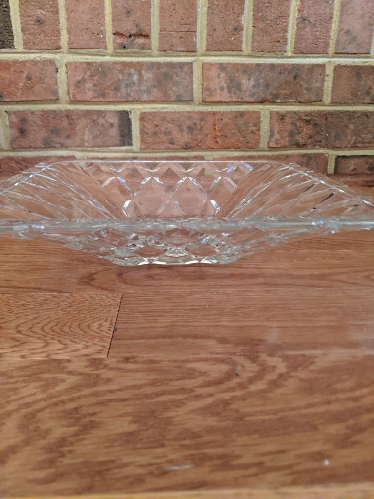 Large Square Crystal Bowl