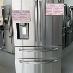 Samsung 28 Cu. Ft. Fingerprint Resistant Stainless Steel 4-Door French Door Refrigerator With FlexZone Drawer QG X