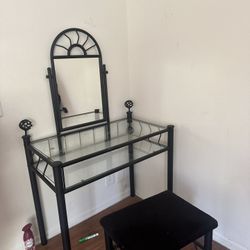 VANITY WITH CHAIR AND MIRROR