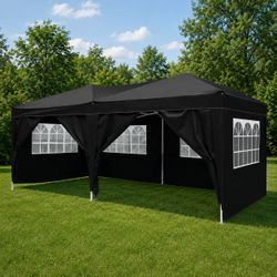 Canopy With Sidewalls 10 x 20 Pop up Tent with Weights
