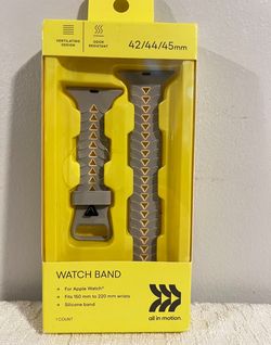 NEW Gray All In Motion Watch Band for Apple Watch 42/44/45 mm - Grey - Silicone