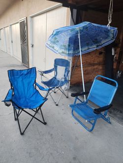 Chairs umbrella beach camping