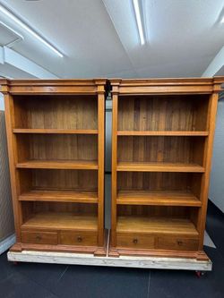 Solid Teak Bookcase – Heavy Duty Real Wood