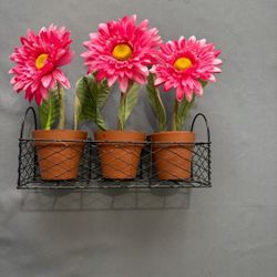 Fake Flowers In Pots 