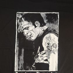 Love Hurts Graphic Print Men's Black T-Shirt (XL, Cotton)