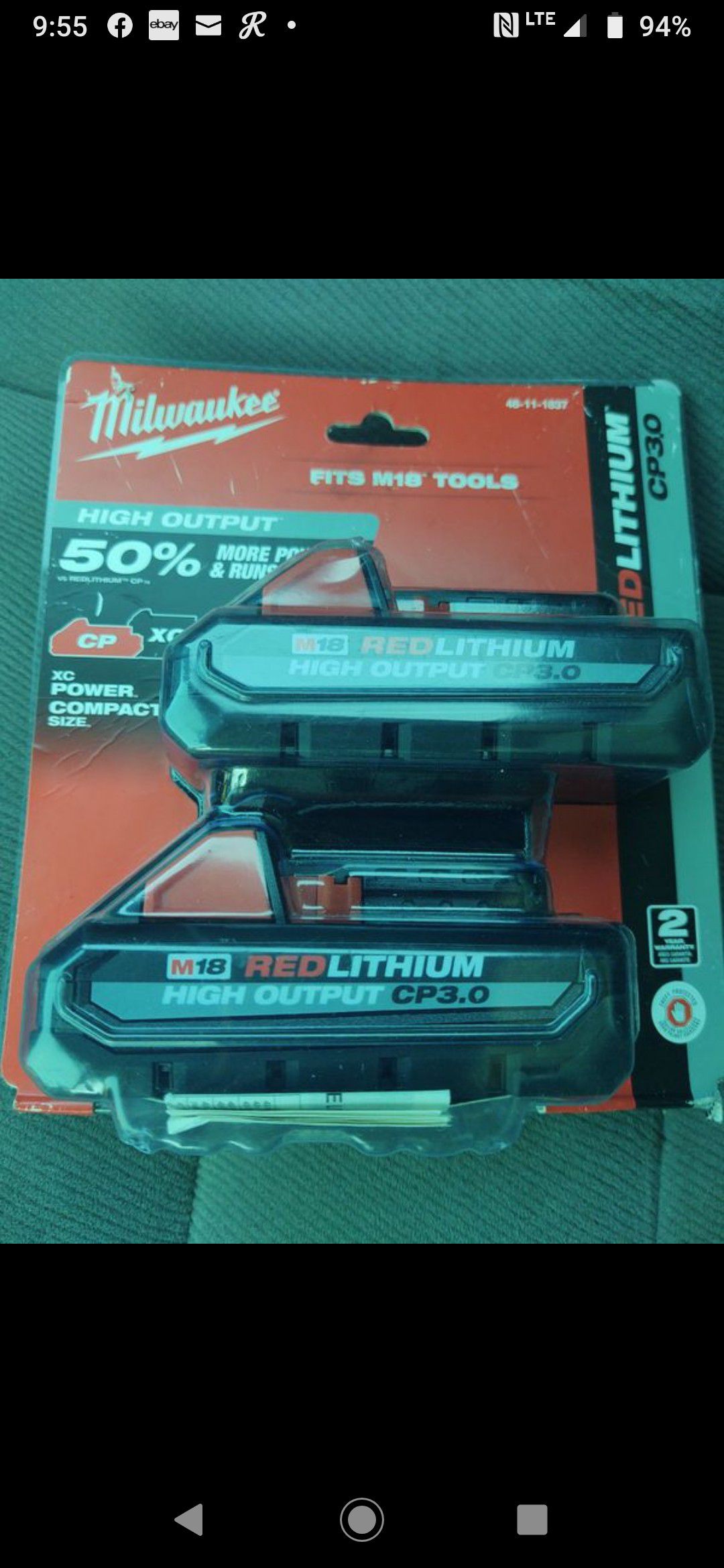 Milwaukee 2 pack batteries new I'll not a penny less