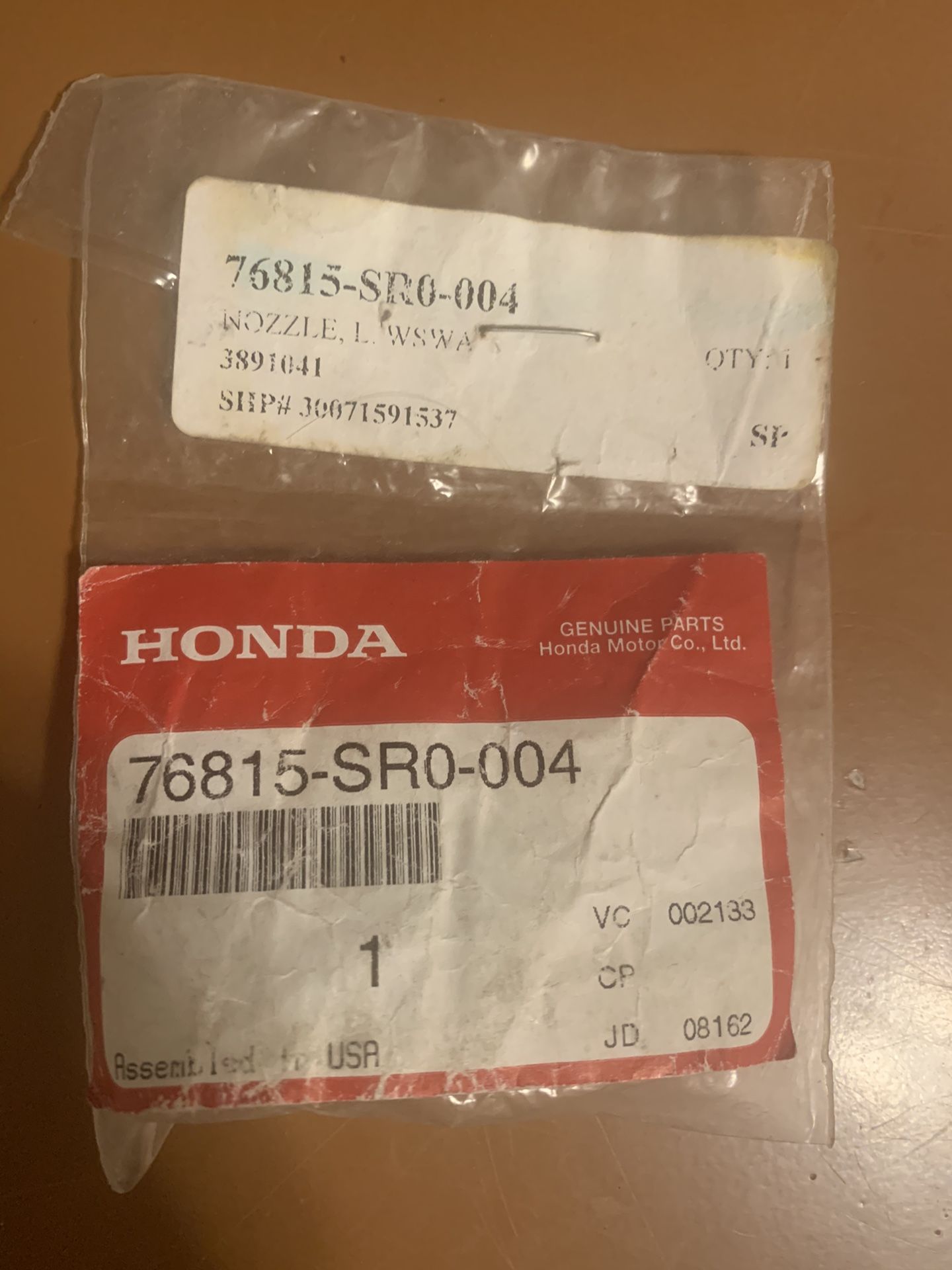 Genuine Honda Civic windshield nozzle