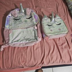 Girls Bookbag With Lunch Box