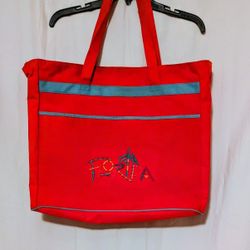 Bag Red Tote Florida Stitched Logo Bag Large 18 " Length 15" Depth