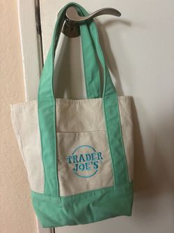 Trader Joe's Mini Pastel Canvas Tote Bag