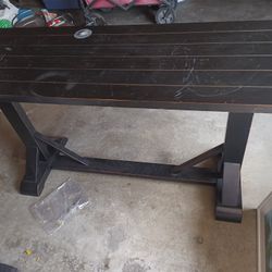 BALLARD DESIGN BLACK WOOD CONSOLE TABLE - $425 (costa mesa)
