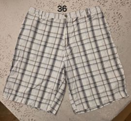 Caribbean Blues Plaid Shorts Size 36