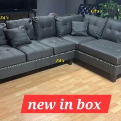 BRAND NEW 2PC SECTIONAL SOFA SET WITH ACCENT PILLOW INCLUDED $329
