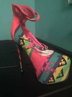 Sexy Multi Color/Pink High Heel