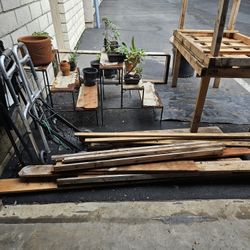 Free Lumber And Table For Plants 