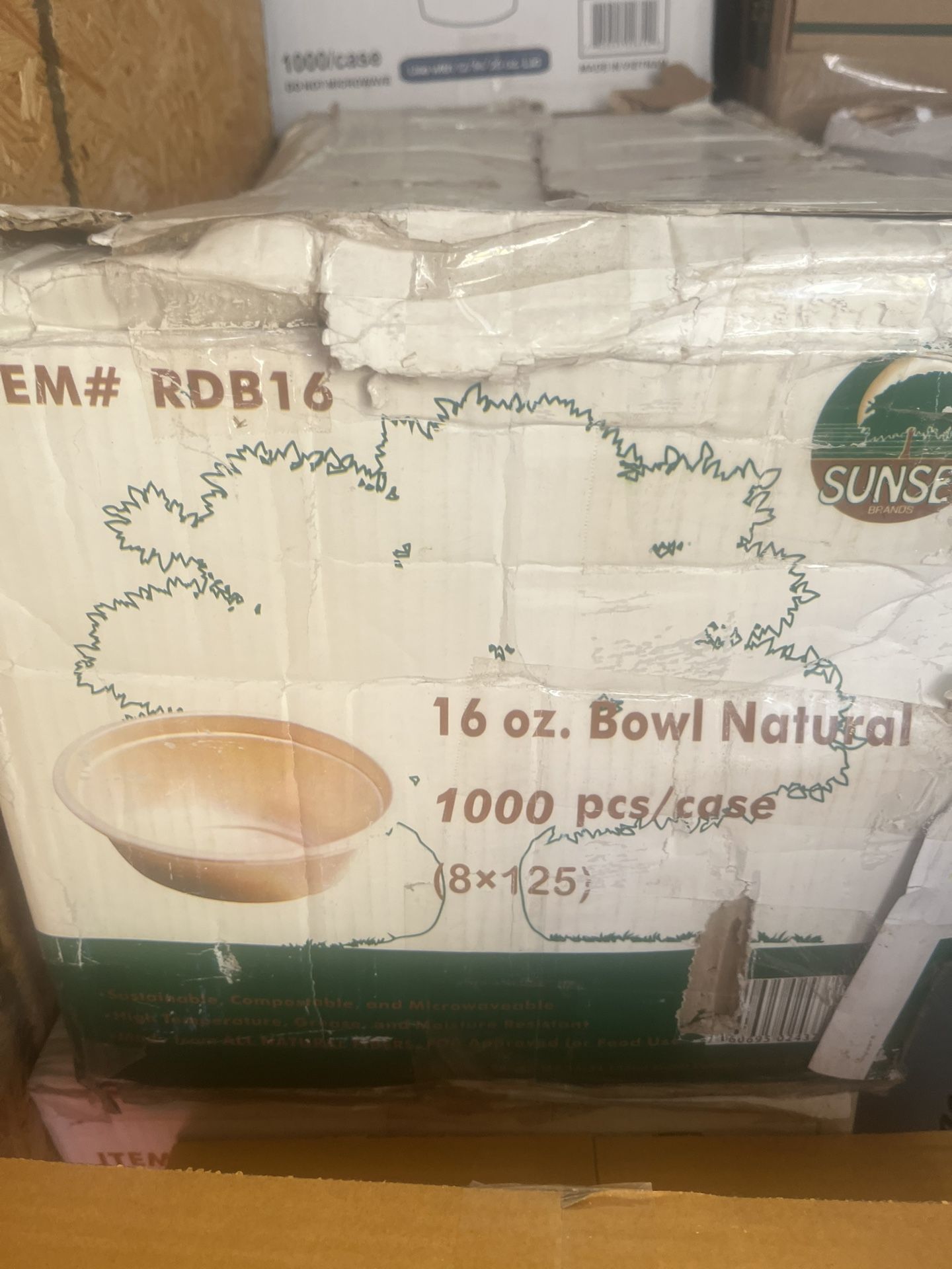 16 Oz Compostable Bowls