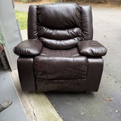 Brand New Recliner, Brown Not Real Leather