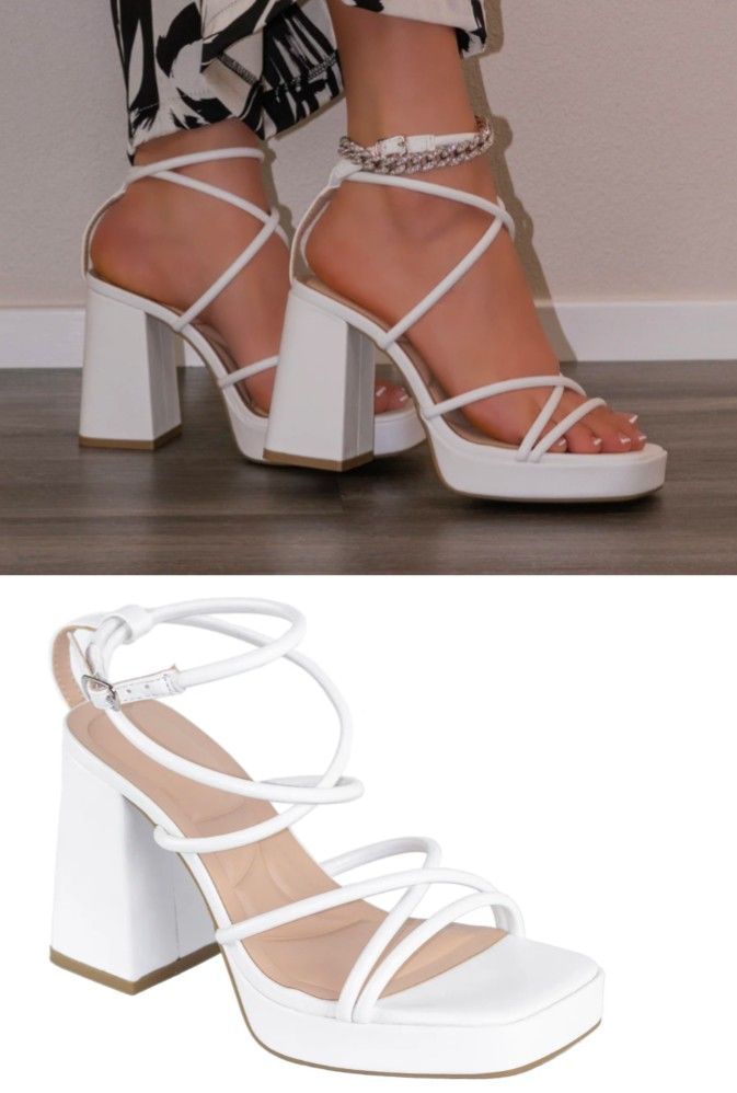 Brand New White Heels Size 9