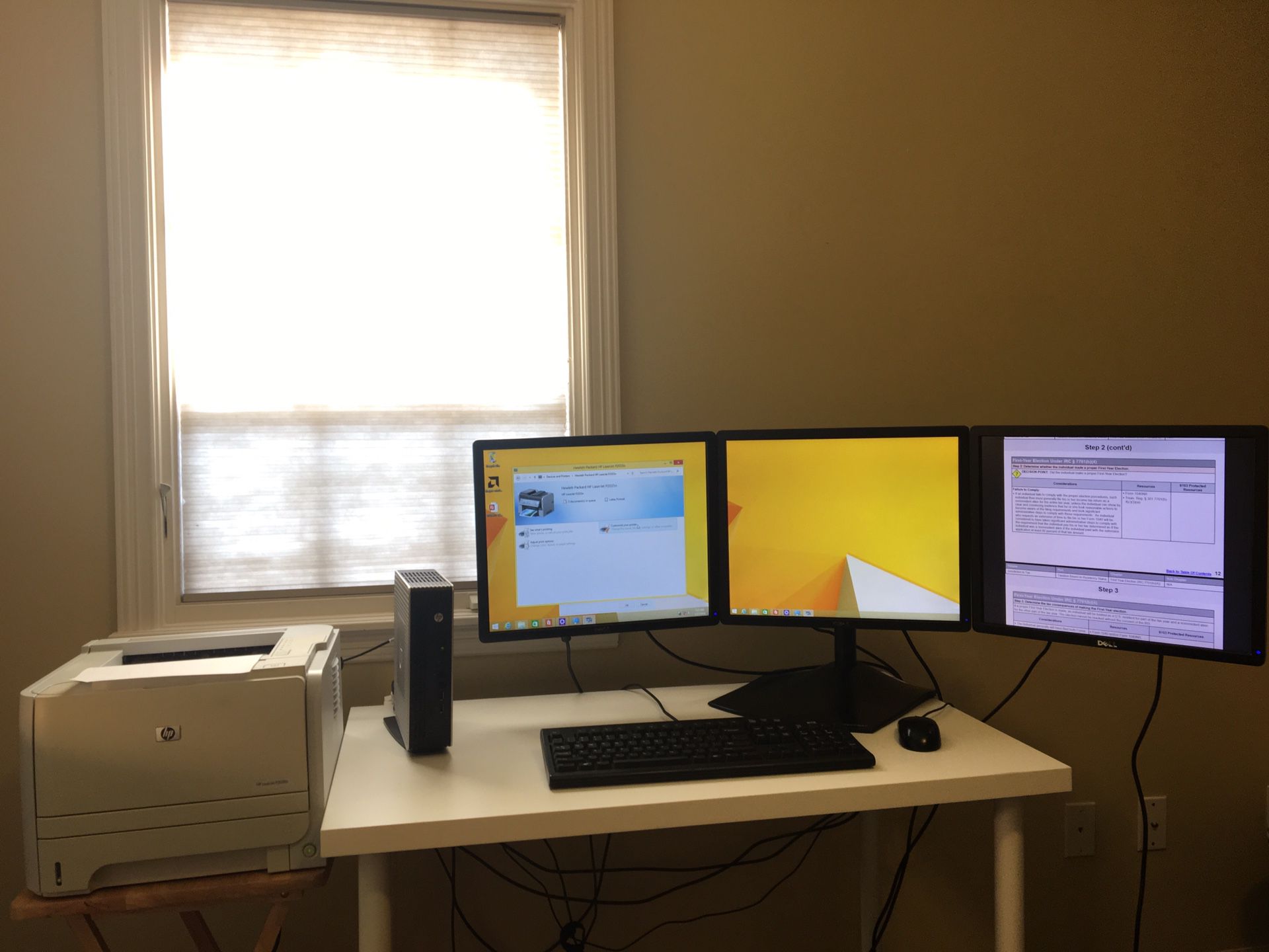 Triple Monitor Workstation & Laser Jet (Costs at least $500 if buying online)
